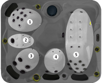 Spa canadien 4-5 places, 47 jets modèle O447