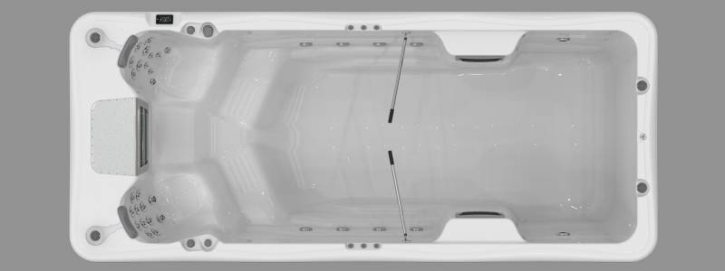 Spa de nage AMAZONAS W-FLOW blanc avec wifi à Saint-Nazaire-les-Eymes
